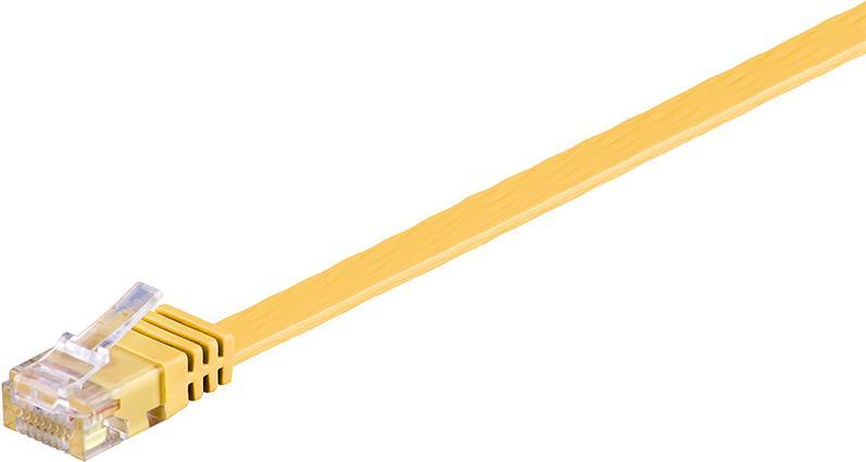 WADRONIC Goobay - Cavo patch - RJ -45 (M) a RJ -45 (M) - 1,5m - UTP - Cat 6 - Abodato, piatto - giallo (96408)