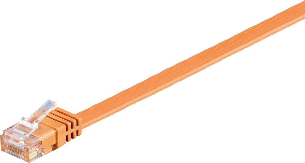WADRONIC Goobay - Cavo patch - RJ -45 (M) a RJ -45 (M) - 1,5m - UTP - Cat 6 - Abatte, piatto - arancione (96409)