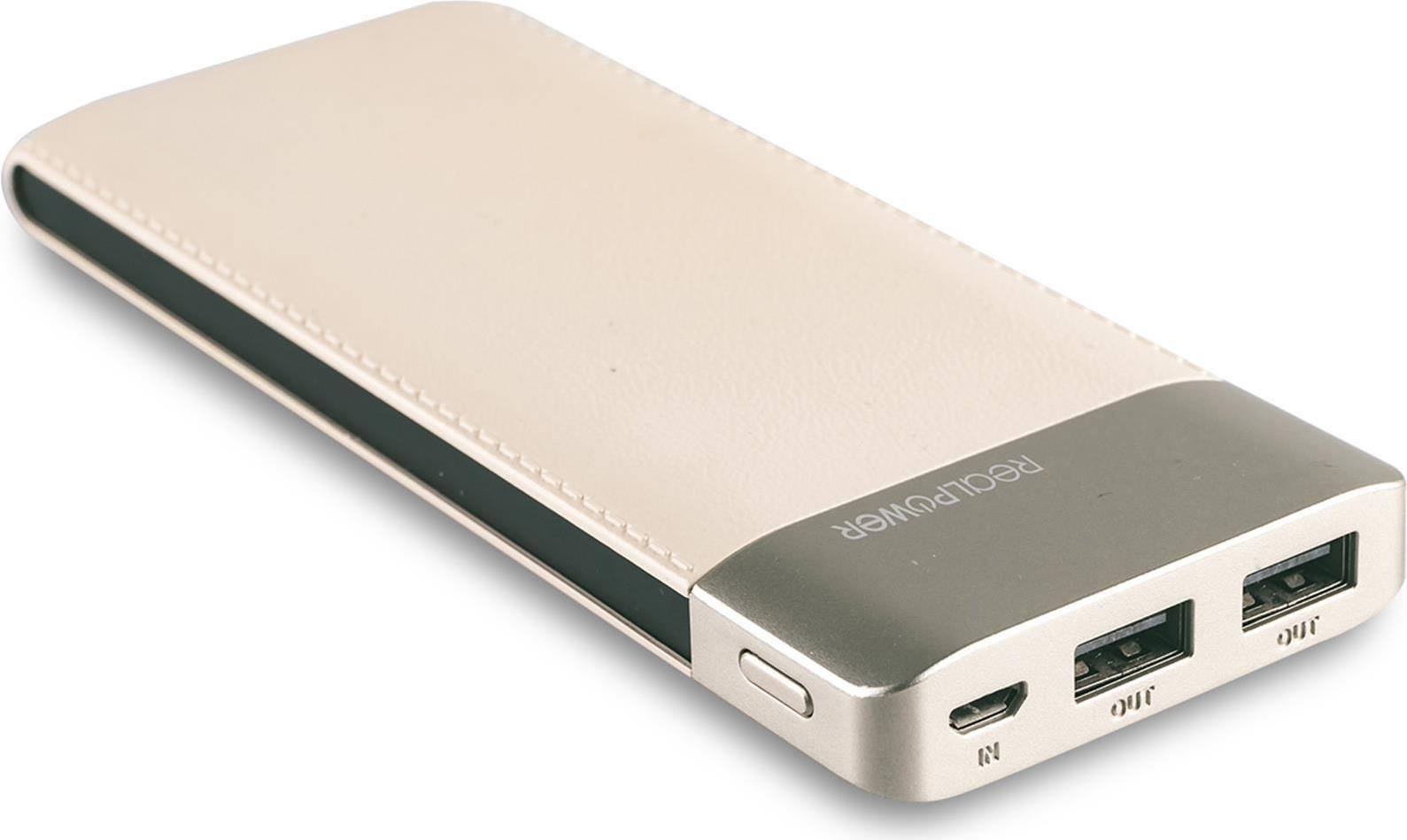 RealPower Pb -8000 Caricatore della batteria di moda Nera - Polimero di litio champagne (Lipo) 8000 MAH (282243)
