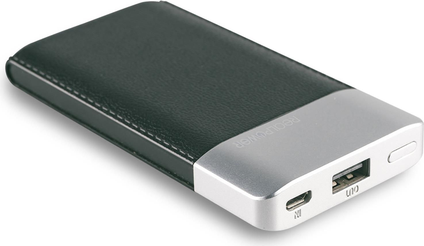 RealPower Pb -4000 Caricatore della batteria di moda Nera - Polimero di litio argento (LiPO) 4000 MAH (282247)