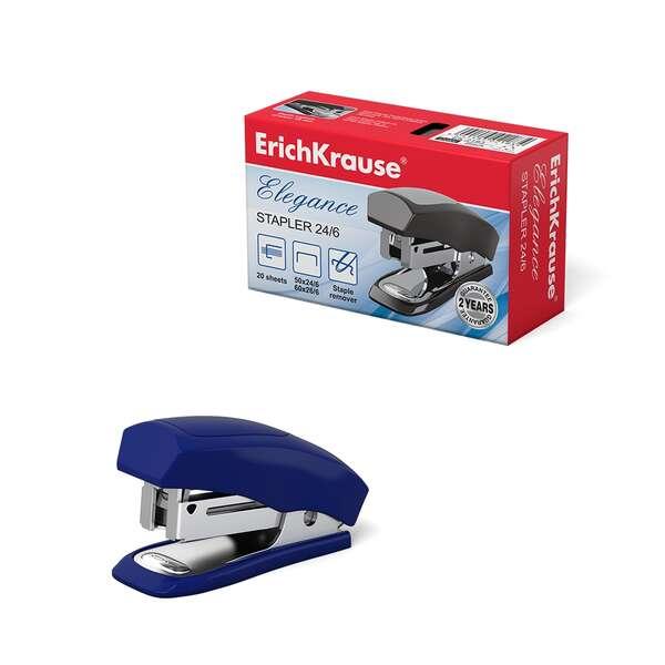 Mini cucitrice Erichkrause 24/6 Elegance - Fine a 20 fogli - Plastica resistente - Acciaio di alta qualit - Colori assortiti