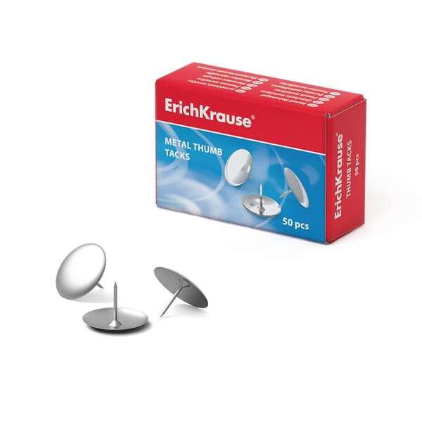 Puntine design in metallo nichelato Erichkrause - Alta qualit e ottima resistenza - Resistente alla corrosione - Colore argento
