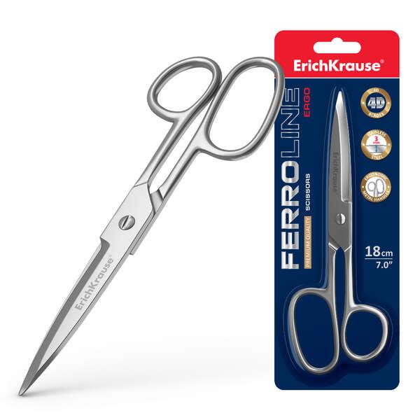 Forbici Ferro Erichkrause - Completamente in metallo - Realizzata con vernice di alta qualitÃƒÂ  - Lame ispessite - Colore