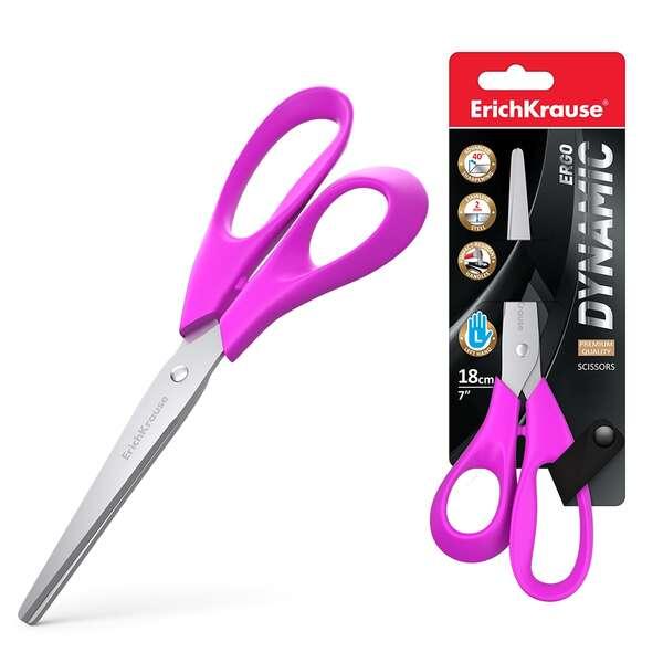 Erichkrause Scissori dinamici in acciaio inossidabile per 18 cm a mandato - Resistente alla corrosione - Mango ergonomici - Col