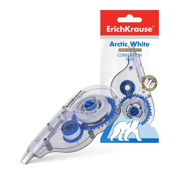 Nastro correttivo Arctic White Erichkrause - 5 mm x 8 m - Informazioni immediate - Consente la sovrascrittura della correzione