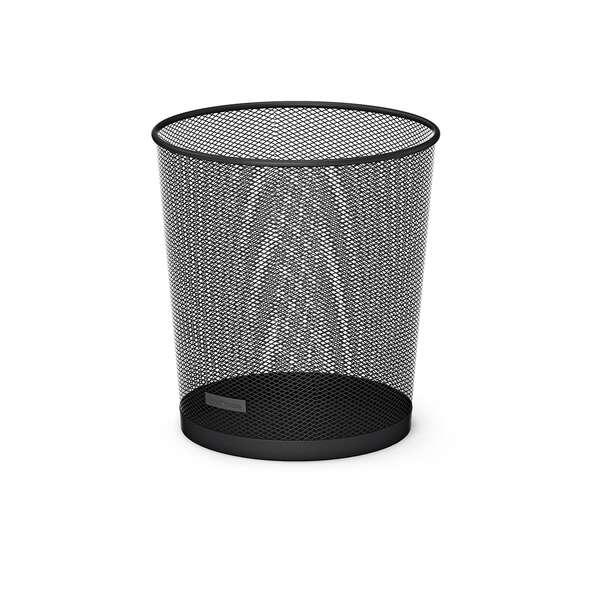 Bussola Erichkrause - Pattumiera da 12 litri con base rotonda - Realizzata in acciaio inossidabile - Colore nero