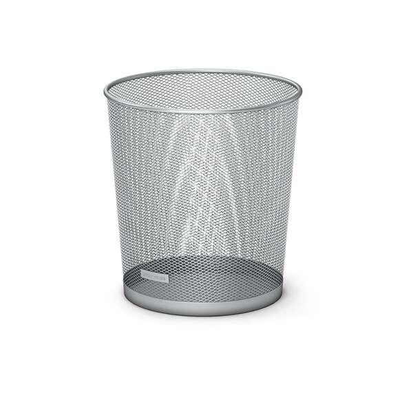 Bussola Erichkrause - Pattumiera da 12 litri - Base rotonda - Inossidabile Acciaio - Colore argento