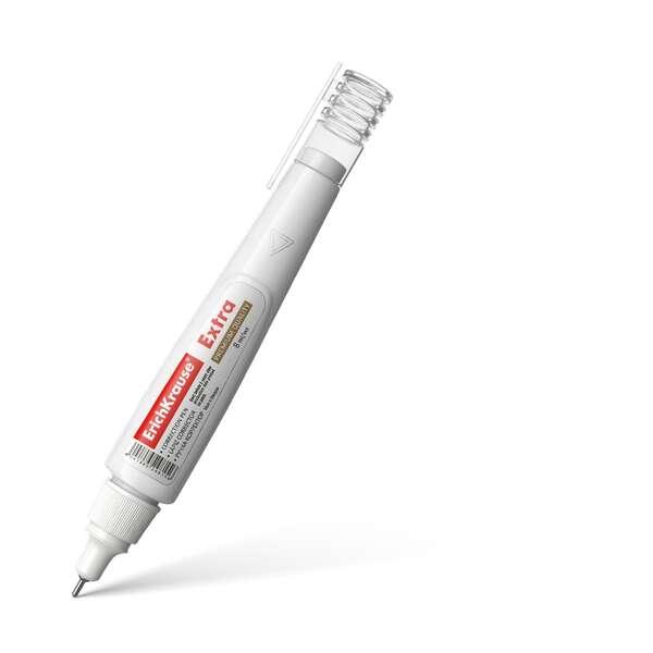 Penna correttore extra Erichkrause - Asciugatura rapida - Alta qualit - Resistente al freddo - A base solvente - Colore bianco