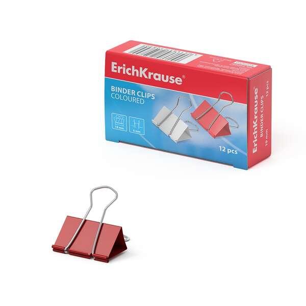 Clip Erichkrause per carte colorado - 19 mm - Resistenza lieve - Capacit fine fino a 70 fogli - Colore metallizzato