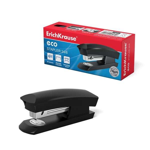 Mini Erichkrause Cucitrice 24/6 Eco - Fine a 30 fogli - Resistente agli urti - Tipi 2 pin - Capacit 90 punti 24/6 o 110 punti