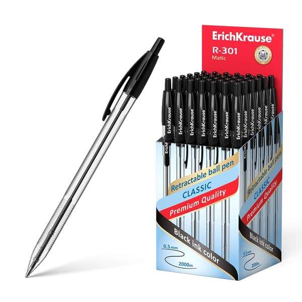 Penna a sfera automatica Erichkrause R-301 Classic Matic Punta da 1.0 - 1.0 mm - Inchiostro ad asciugatura rapida - Corpo esago