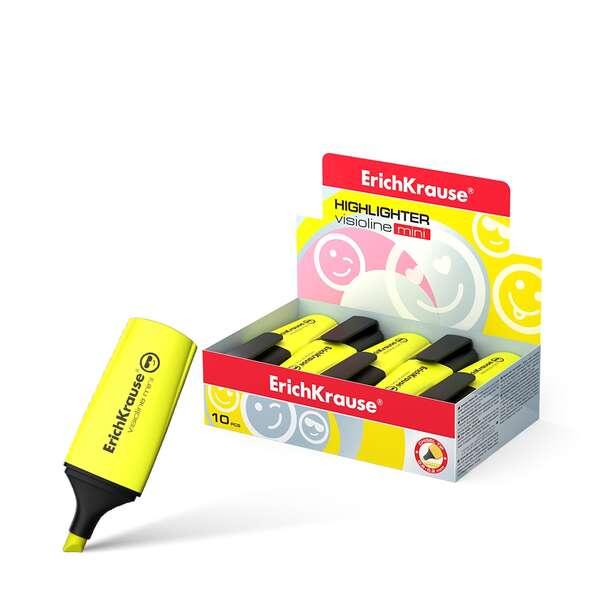 Erichkrause Visioline Mini Fluorescent - Emoticon divertenti - Tip a scalpello - Colore giallo