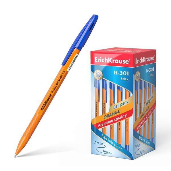 Penna a sfera Erichkrause R-301 Arancio stick 0.7 - Corpo esogonale opaco - Punta 0.7 mm - Inchiostro ad asciugatura rapida - C