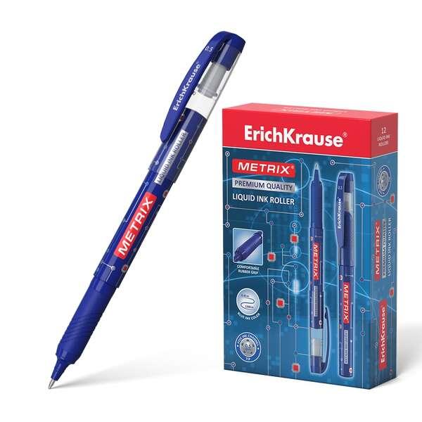 Erichkrause Metrix - Penna roller classica punta normale - Corpo in plastica leggera - Inchiostro gel ad asciugatura rapida - C