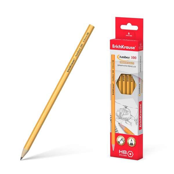 Erichkrause Amber 100 HB - Matita esagonale in graphite - Legno selezionato - Elevata resistenza agli urti - Facile rifinitura