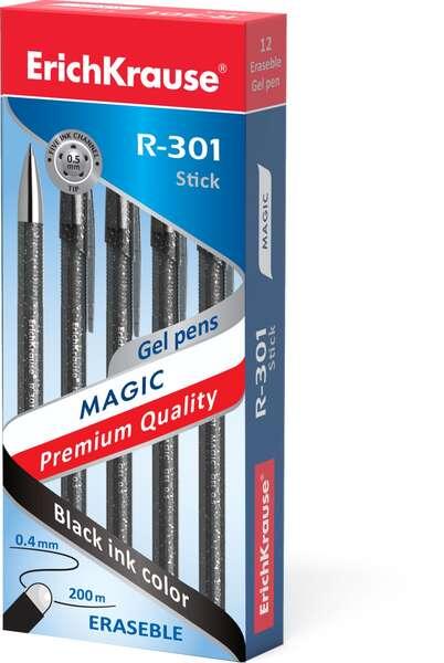 Penna gel cancellabile Erichkrause R-301 Magic Gel 05 - Body tondo rosso e semitrasparente - Inchiostro gel ad asciugatura rapi