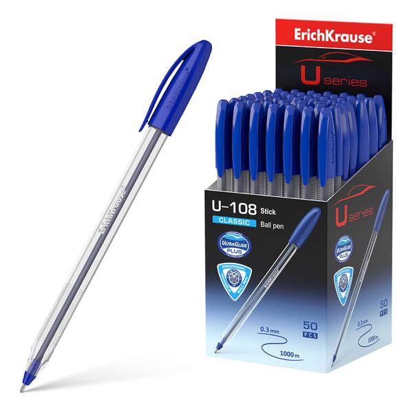 Penna asfera Classic Stick Erichkrause U-108 - Ultra Glide Technology - Inchiostro blu
