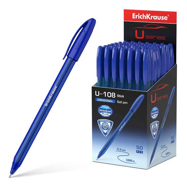 Penna stick originale Erichkrause U-108 - Ultra Glide Technology - Inchiostro blu