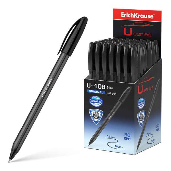 Penna stick originale Erichkrause U-108 - Ultra Glide Technology - Inchiostro nero