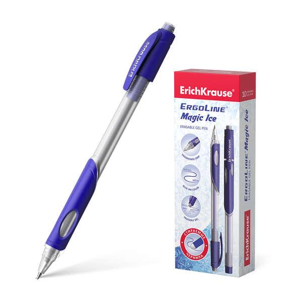 Penna gel cancellabile Erichkrause Ergoline Magic Ice - Punta 0,5 mm - Gel Inchiostro per analisi rapide - Corpo semitrasparent