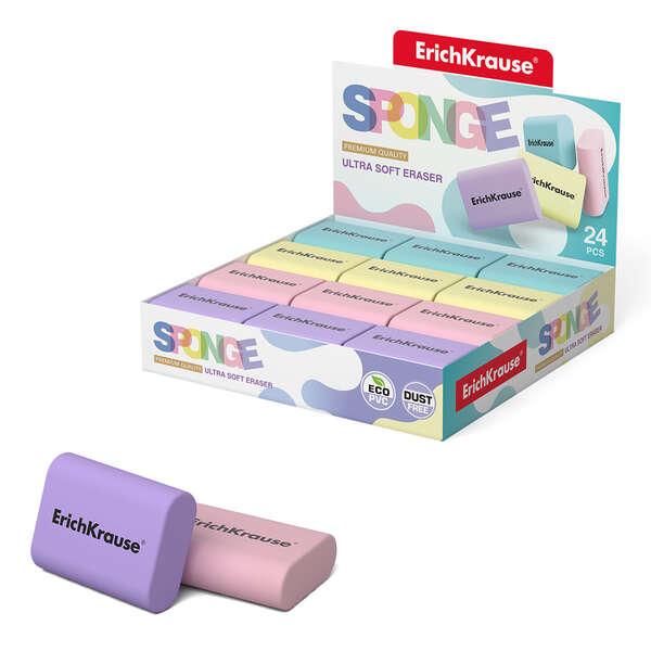Gomma spugna Erichkrause - Gomma super morbida - Forma ergonomica - Eco-Pvc anallergico - Colore bianco