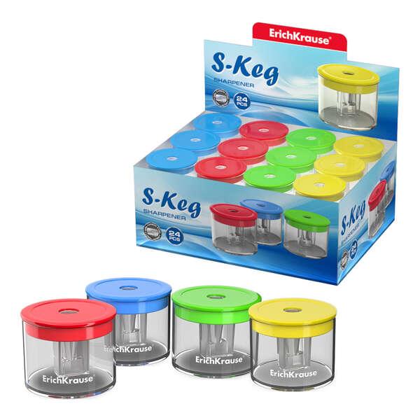 Erichkrause s -keg sacapuntas con deposito - 1 foro - lama di acciaio al carbonio - colori assortiti