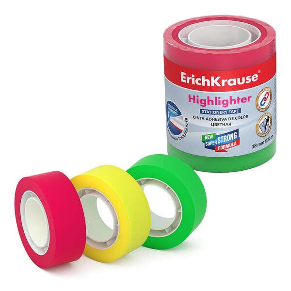 Pacchetto Erichkrause di 3 bibling adesivi di 3 momenti - 18mmx20m