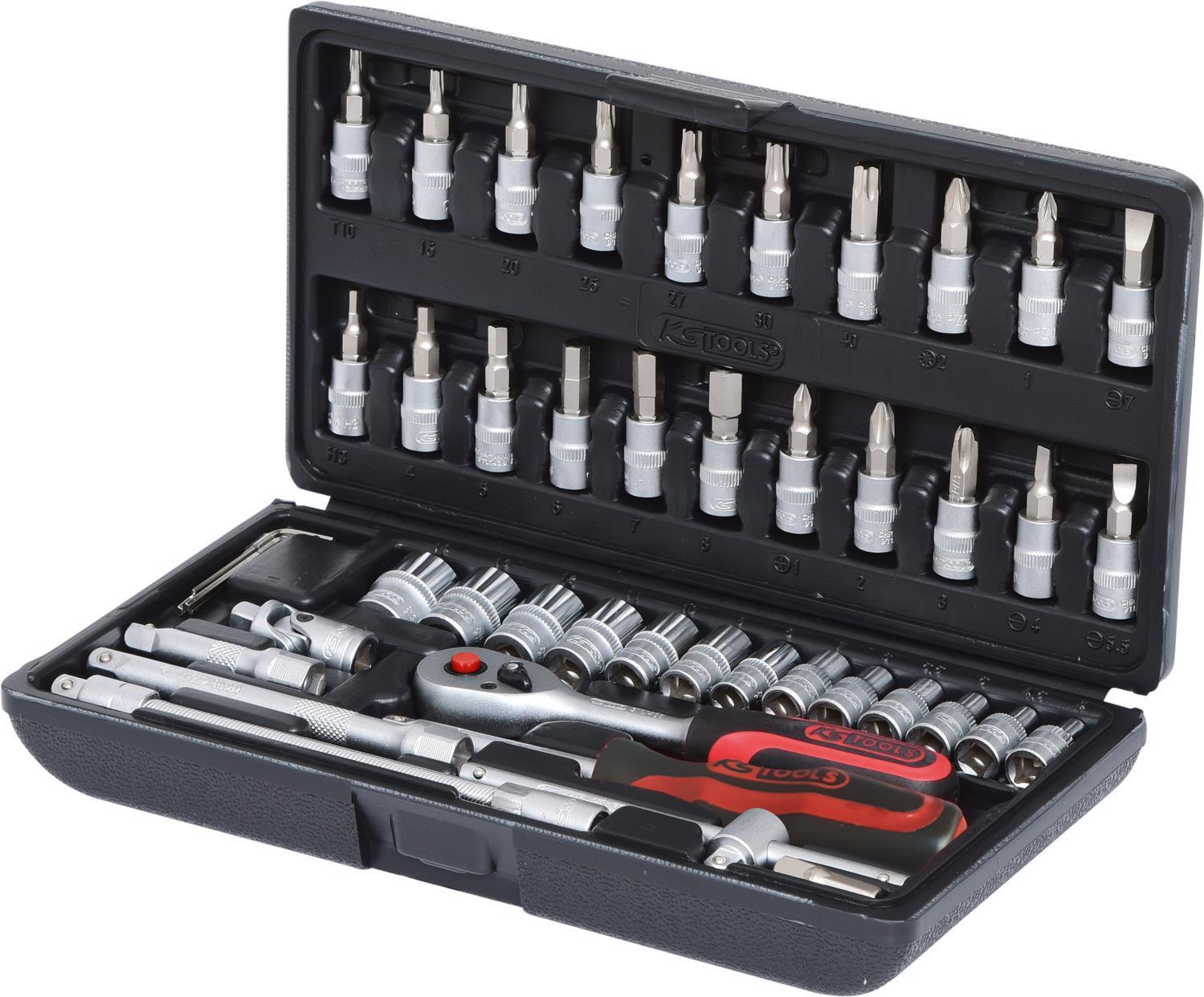 KS TOOLS Set di chiavi a bussola da 1/4" 46 pezzi (911.0646)