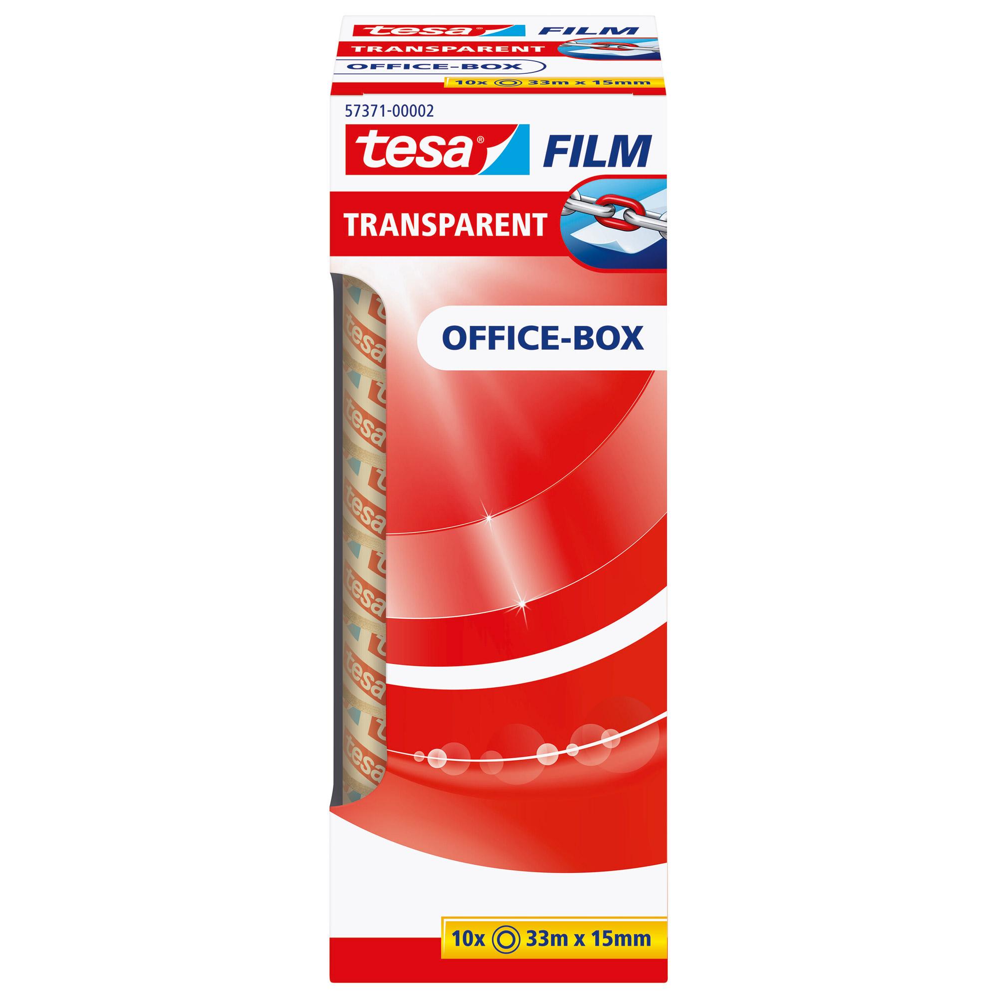 Pellicola Tesa trasparente per dispenser da tavolo (10 pezzi 33m x 15mm) (57371-00002)