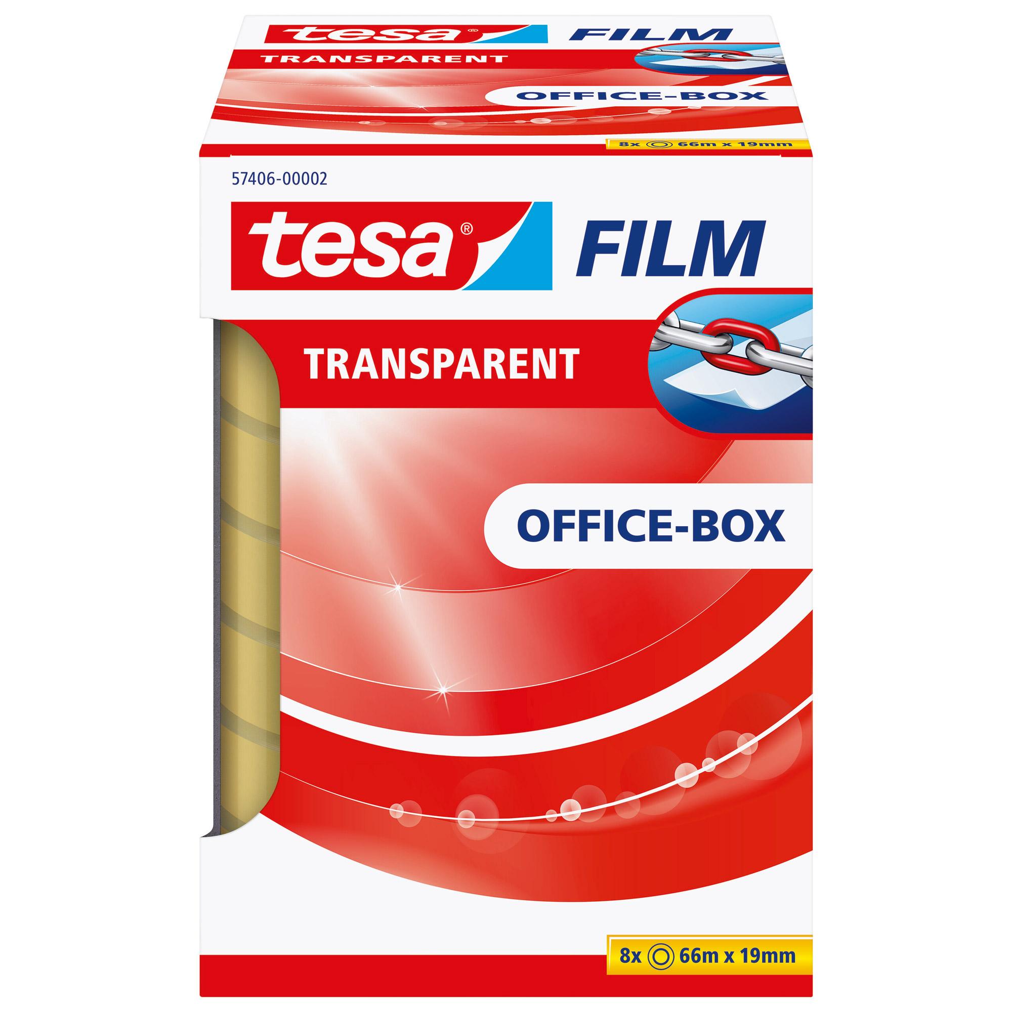 Tesa pellicola trasparente per dispenser da tavolo (8 pezzi 66m x 19mm) (57406)