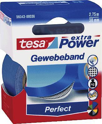 Nastro in tela plastificato XP Perfect 38 mm x 275 m Tesa blu 56343-00036-03