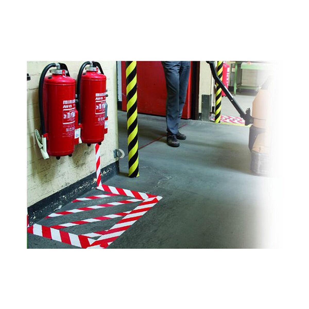Nastro per segnalazioni in PVC tesa TesaflexÃ‚Â® 60760 rivestito gomma resina 50mmX33m rosso-bianco - 60760-00088-15