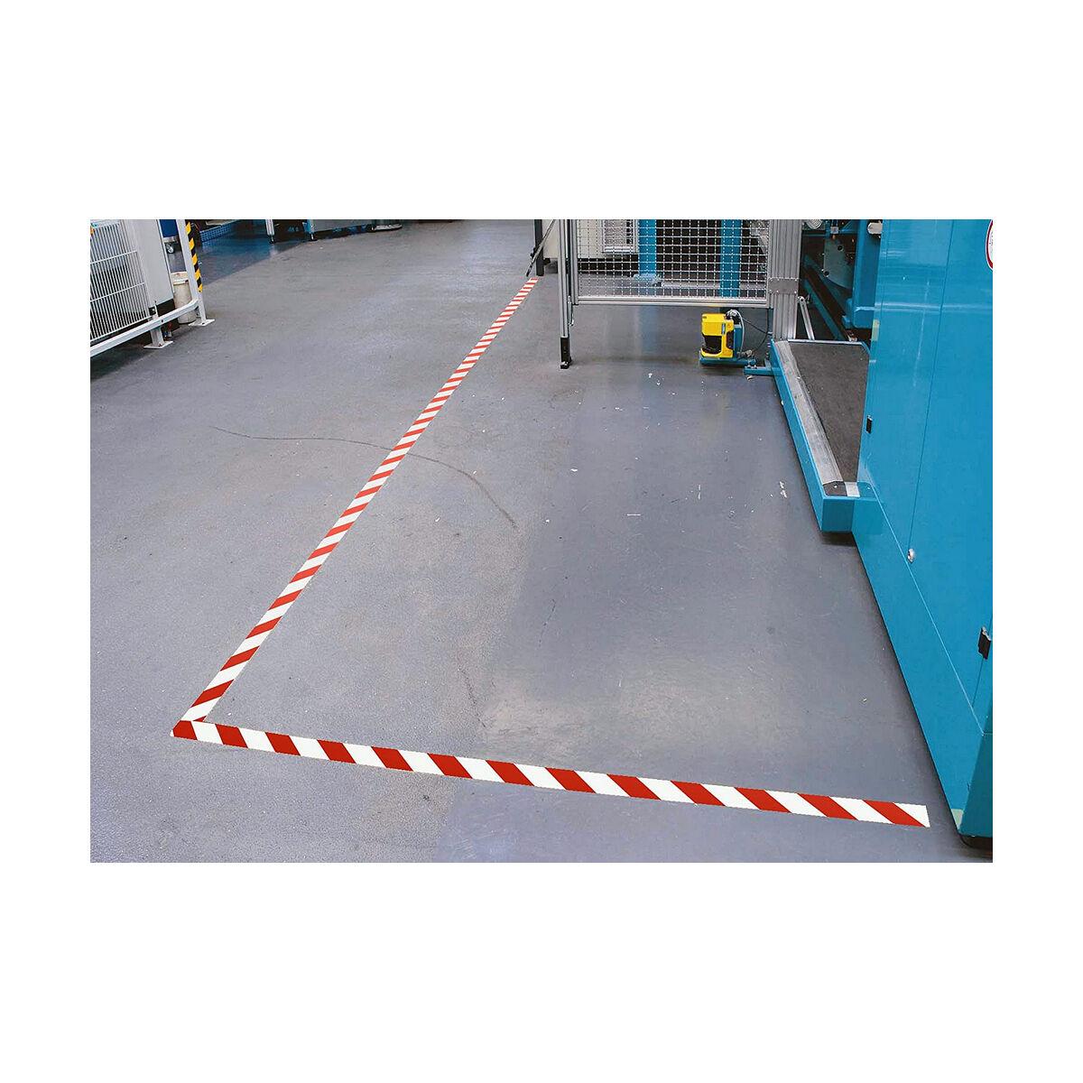 Nastro per segnalazioni in PVC tesa TesaflexÃ‚Â® 60760 rivestito gomma resina 50mmX33m rosso-bianco - 60760-00088-15