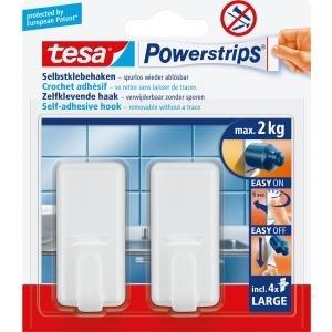 gancio adesivo tesa 20 mm x 50 mm bianco