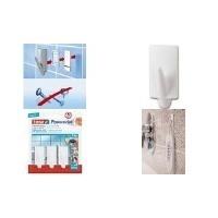 tesa Powerstrips gancio PICCOLO Trend bianco in plastica di alta qualità riutilizzabile - 1 pezzo (57559-00000-01)