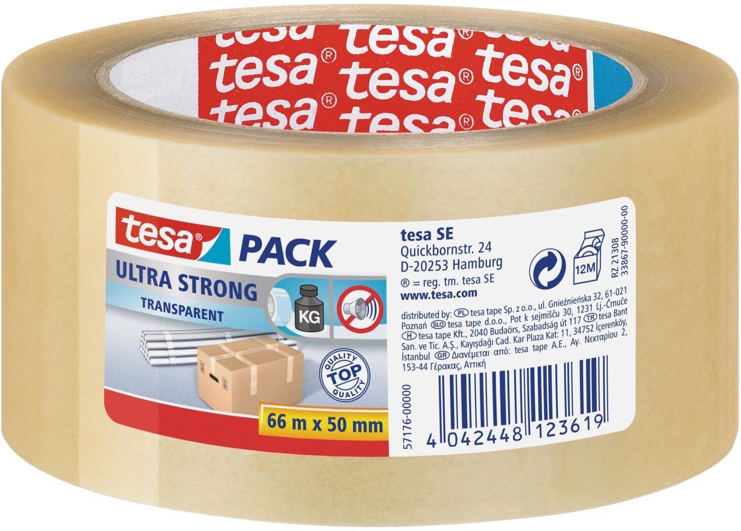 Nastro adesivo Tesa Ultra Strong PVC 50mm/66 metri (57176 trasparente)
