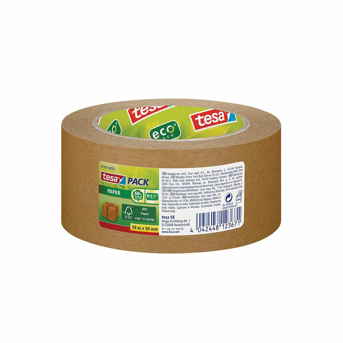 Nastro da imballo tesa tesapack Carta ecoLogo 50 mm x 50 m marrone 57180-00000-03