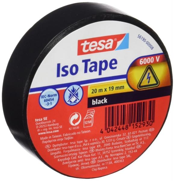 nastri isolanti tesa 19 mm x 20 m nero