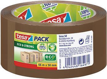 Nastro da imballaggio tesapack Eco & Strong 50 mm x 66 m in PP adesivo forte elevata resistenza ai raggi UV e all'invecchiament