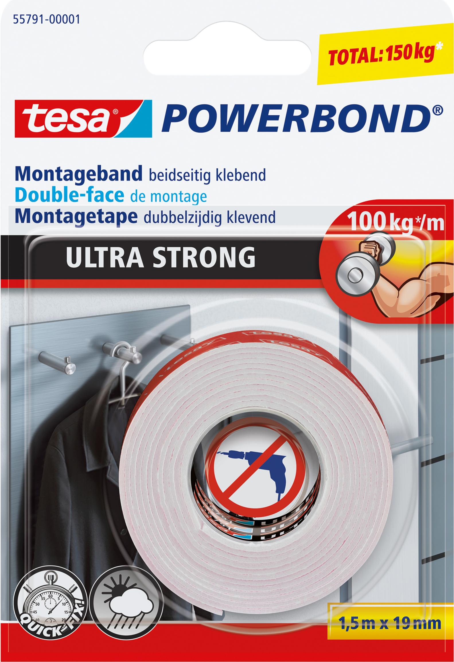tesa nastro biadesivo 19 mm x 15 m bianco
