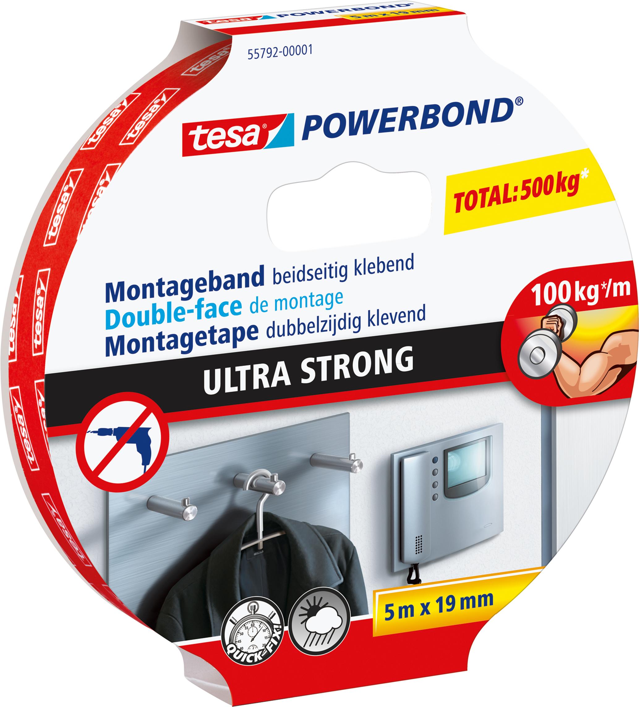 tesa nastro biadesivo 19 mm x 5 m bianco