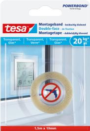 tesa nastro biadesivo 19 mm x 15 m trasparente