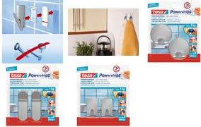 tesa Powerstrips Haken S rund edelstah
