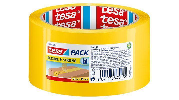 tesa nastro da imballaggio 50 mm x 50 m giallo