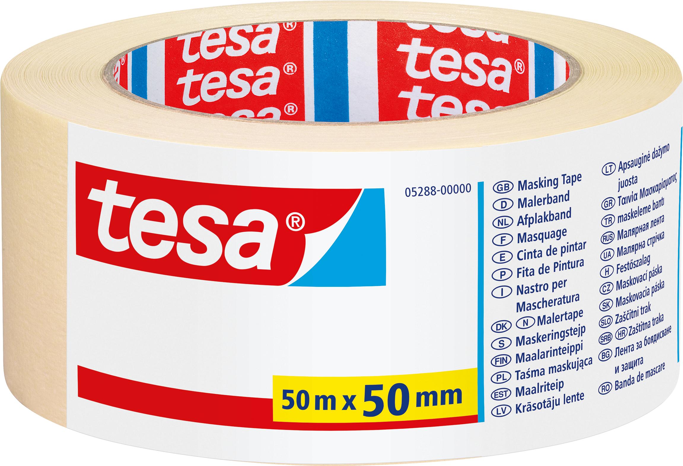 Nastro per mascheratura tesa 50 mm x 50 m beige