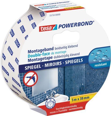 tesa Powerbond nastro di montaggio specchio 5m 38mm (55734-00000-02)