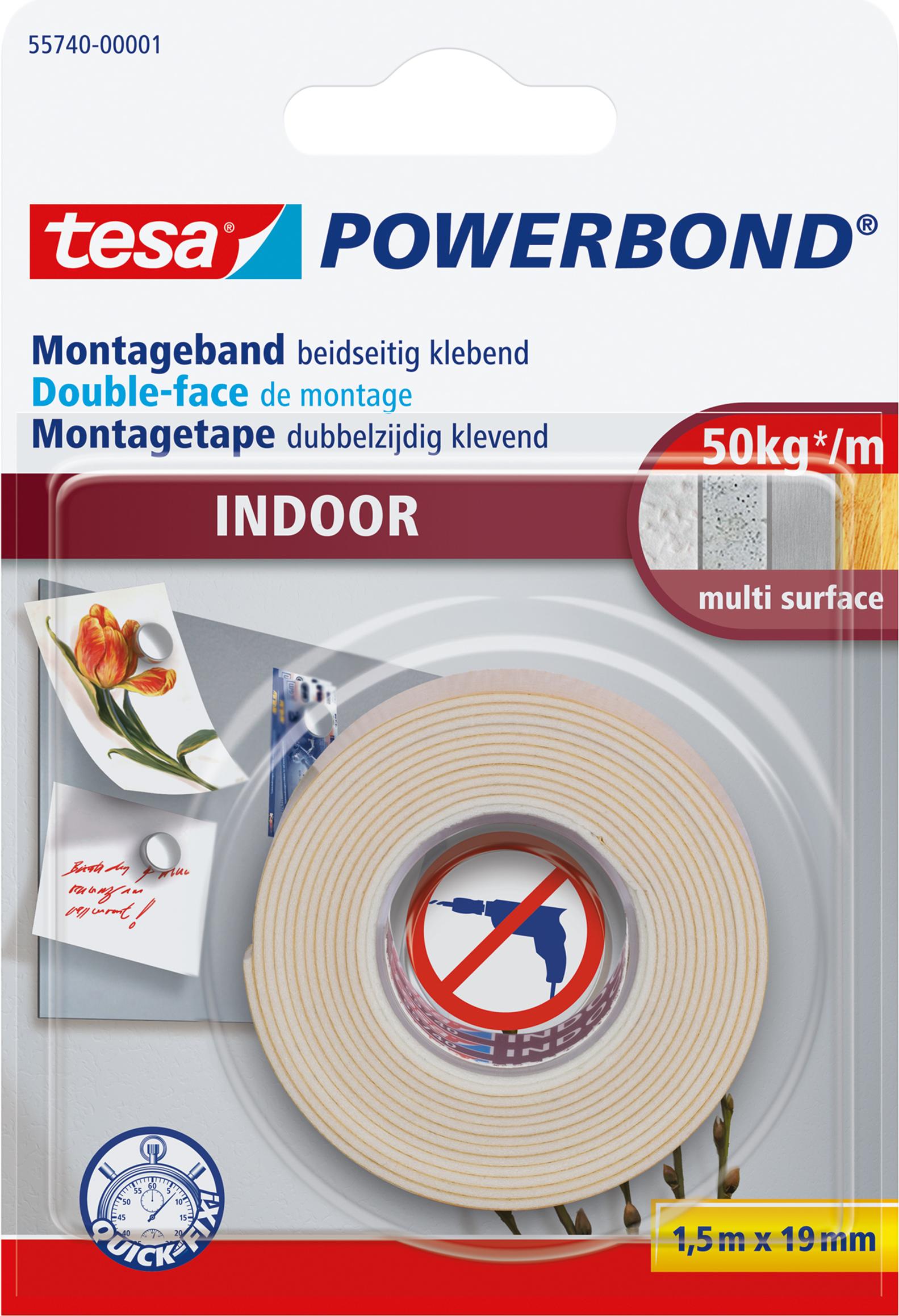 tesa nastro biadesivo 19 mm x 15 m bianco