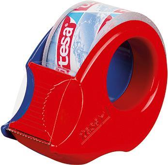 tesa mini dispenser, incl. 1 pellicola adesiva tesa film 19 mm x 10 m trasparente, dispenser manuale con pratiche impugnature i