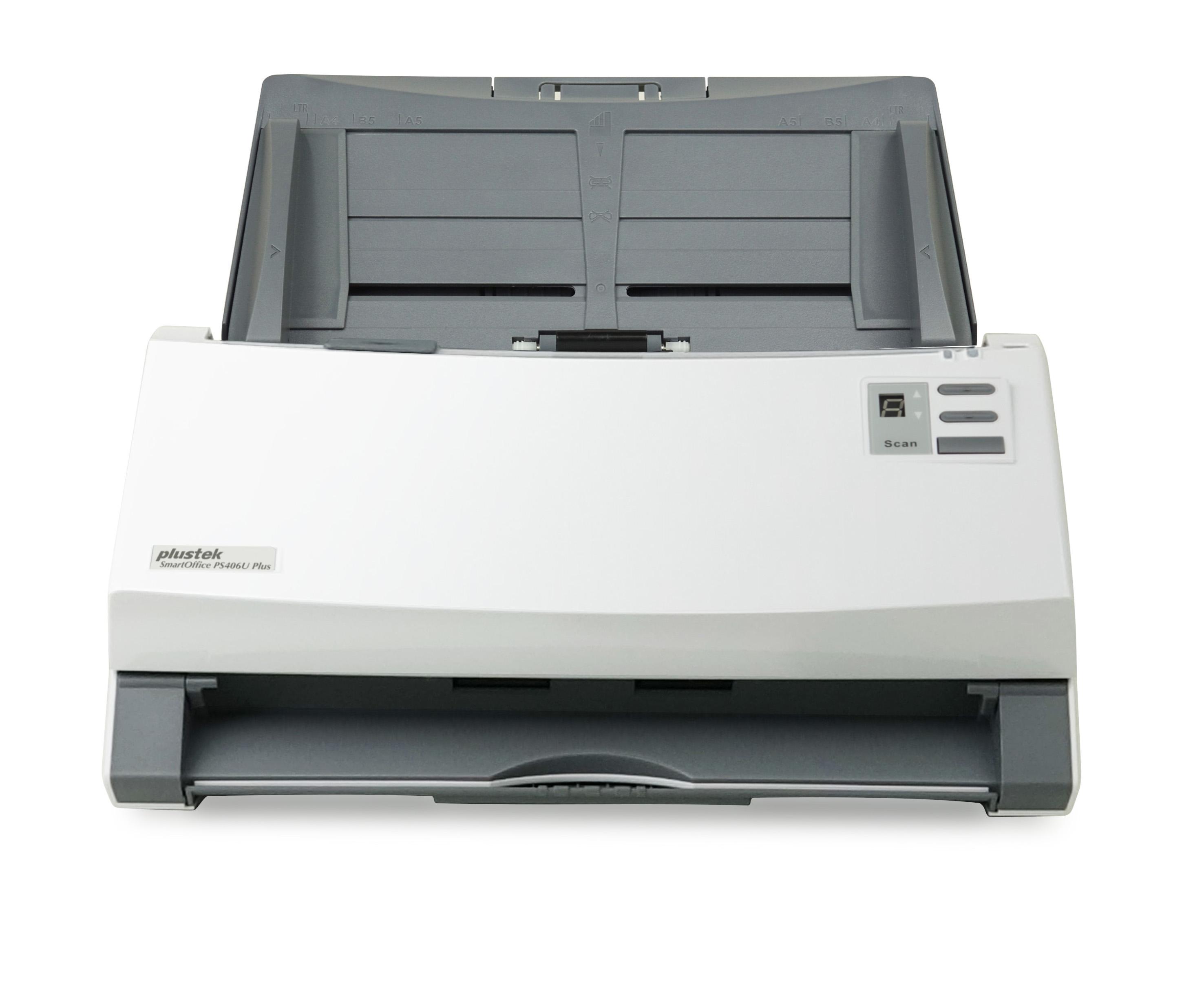 Plustek SmartOffice PS406U Plus Scanner ADF 600 x 600 DPI A4 Grigio Bianco (SMARTOFFICE PS406U PLUS - A4 DUPLEX ADF EINZUGSSCAN