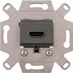 Merten Meg4583-0000. Tipo di cespuglio: HDMI. Colore del prodotto: grigio. Numero di prodotti inclusi: 1 pezzo (E) (MEG4583-000